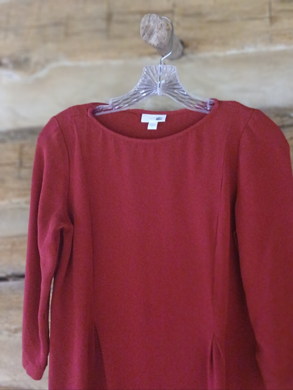 J. Jill Cranberry Red 3/4 Sleeve Swing Tunic XS - Picture 2 of 11